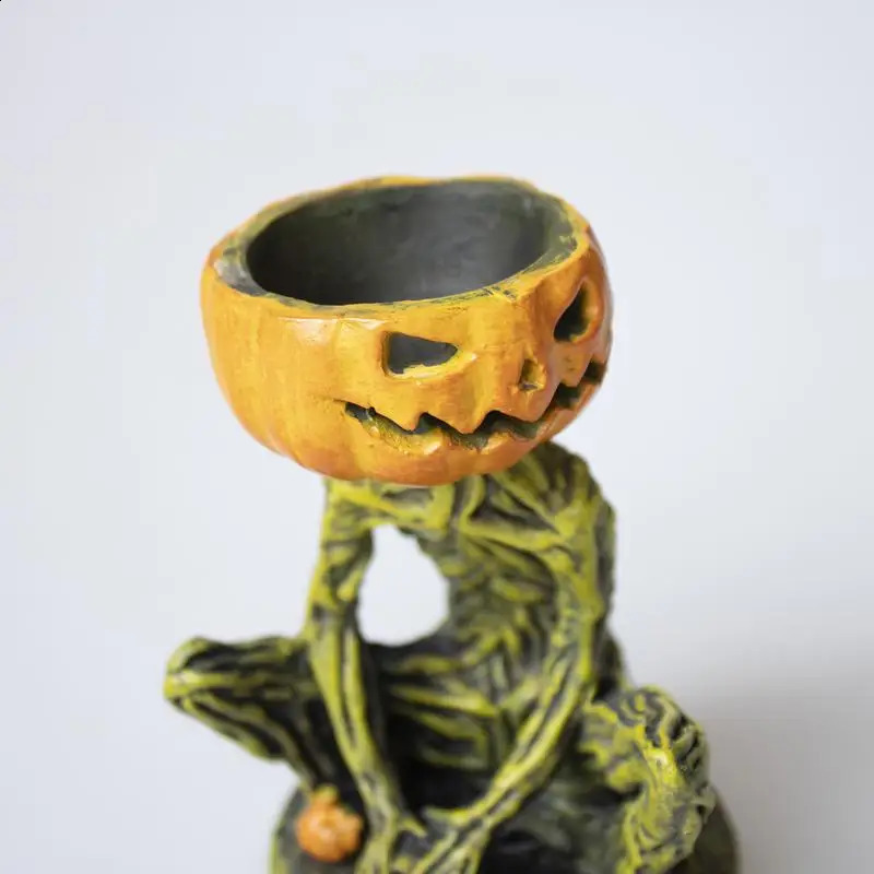 Halloween Pumpkin Candlestick Scary Halloween Decor Lantern Pumpkin Tealight Exquisite Versatile Tealight Candle Holders Home 240824