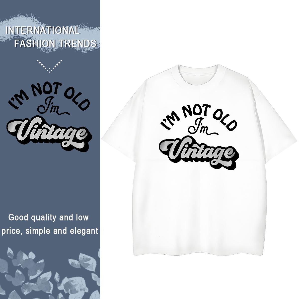 Loose Lady T shirt 230g Cotton letter Daily Outfit T Shirt For Woman Comfortable Custom Cartoon Tee Shirt