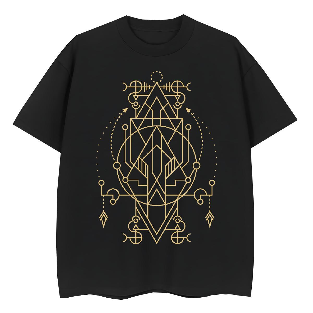 Designer Nice Unisex Tshirts 230g 100% Cotton Geometric line Outdoor T Shirt For Woman Short Sleeve O-Neck DIY Anime Clothings