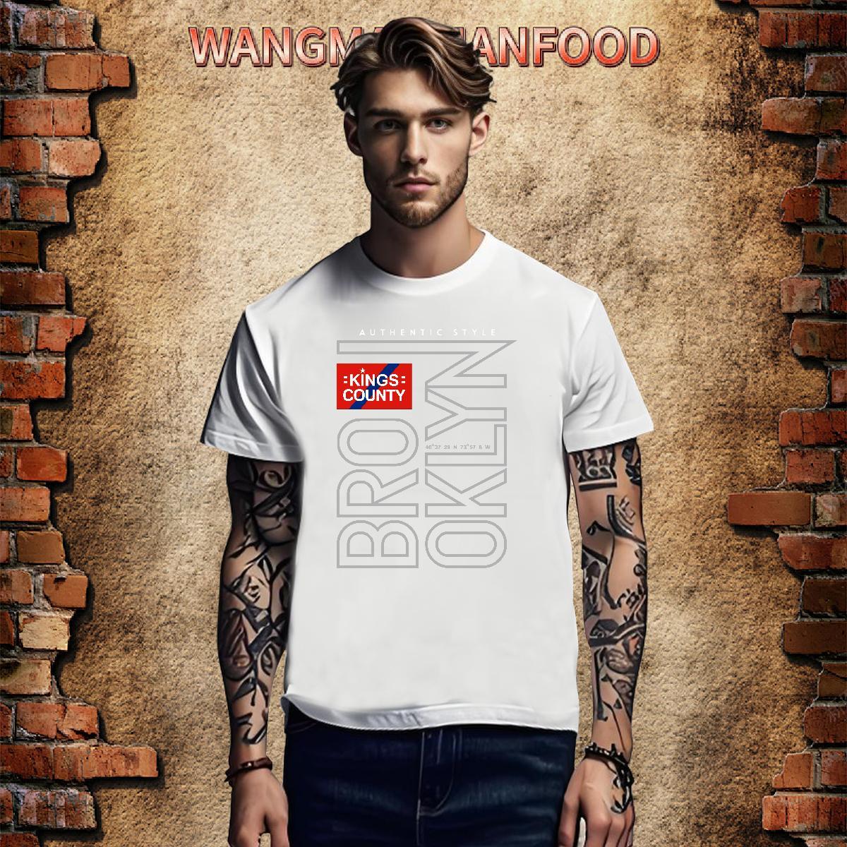 Loose Fit T Shirt For Man 100% Cotton 230g letter Hip Hop Custom Print Plus Size Breathable Short Sleeve Men Tops Tees New Arrival Top Tees