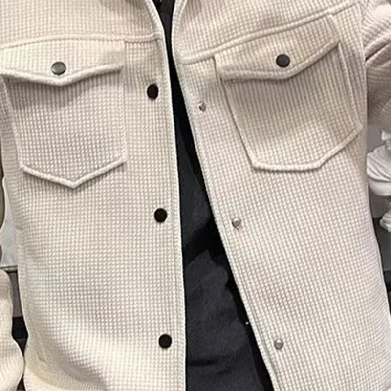 Winter fashion jacket mens lapel autumn and winter 240824