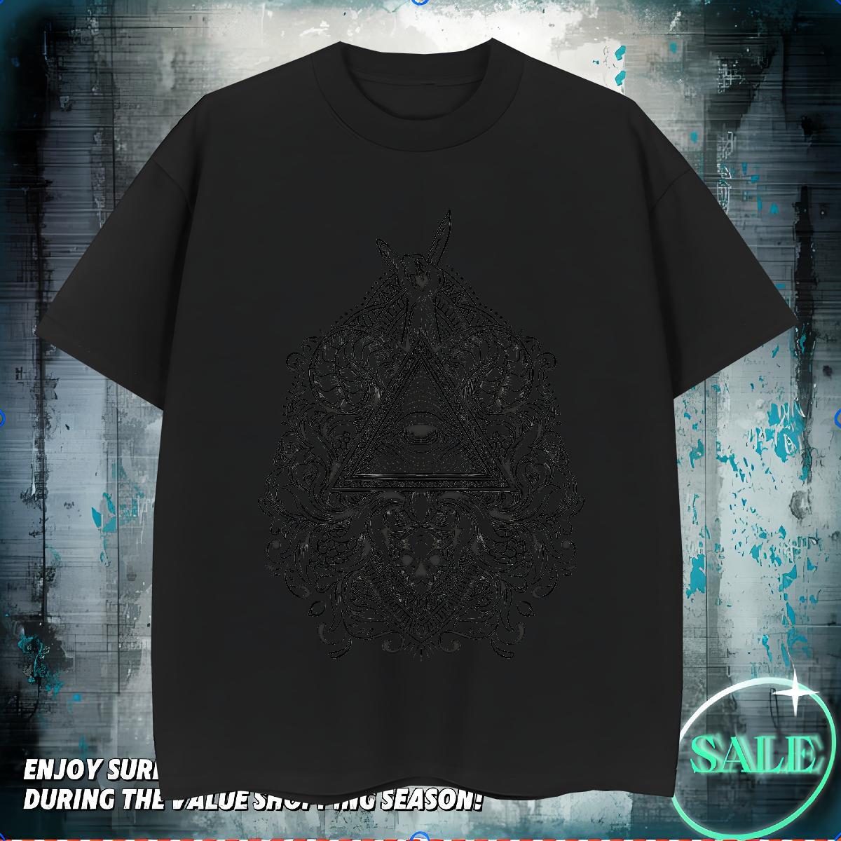 Designer Man T Shirts 230g 100% Cotton eye of the devil Street Customized Breathable Short Sleeve Tshirts 2024 New Tops