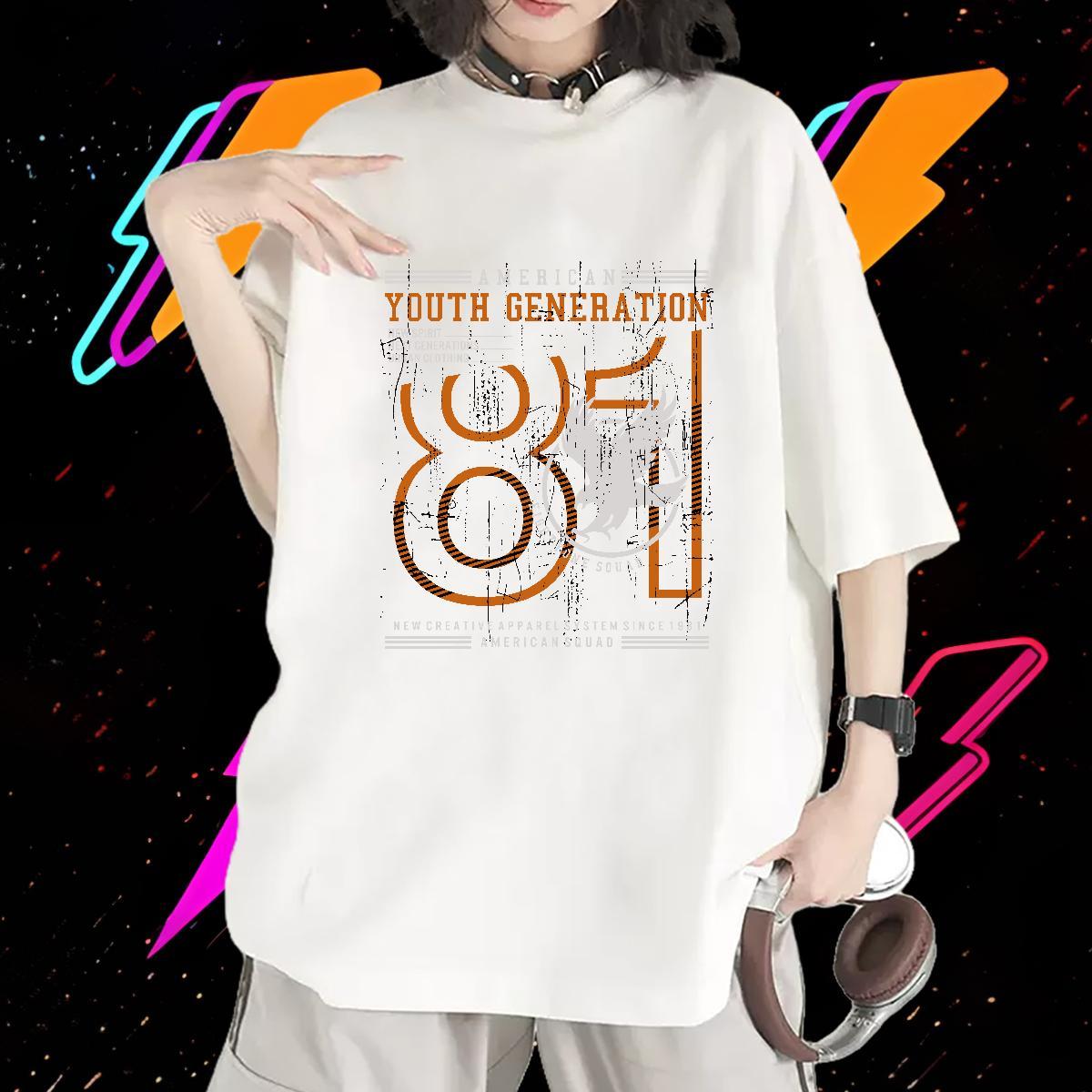 Nice Couples T Shirts 230g 100% Cotton 81 Spring Summer T Shirts Women Breathable Short Sleeve Graphic Tees