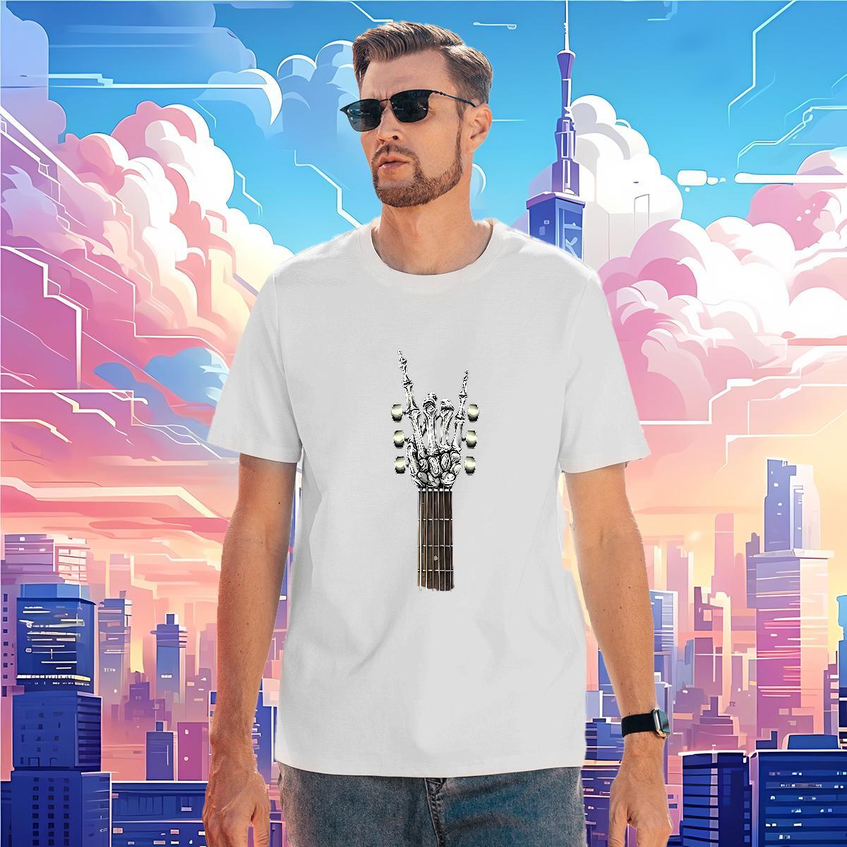 Wholesale Men T Shirts 230g Cotton skull Hip Hop Street Graphic Short Sleeve Soft Men Tops Tees Fashion Design Tee Shirt