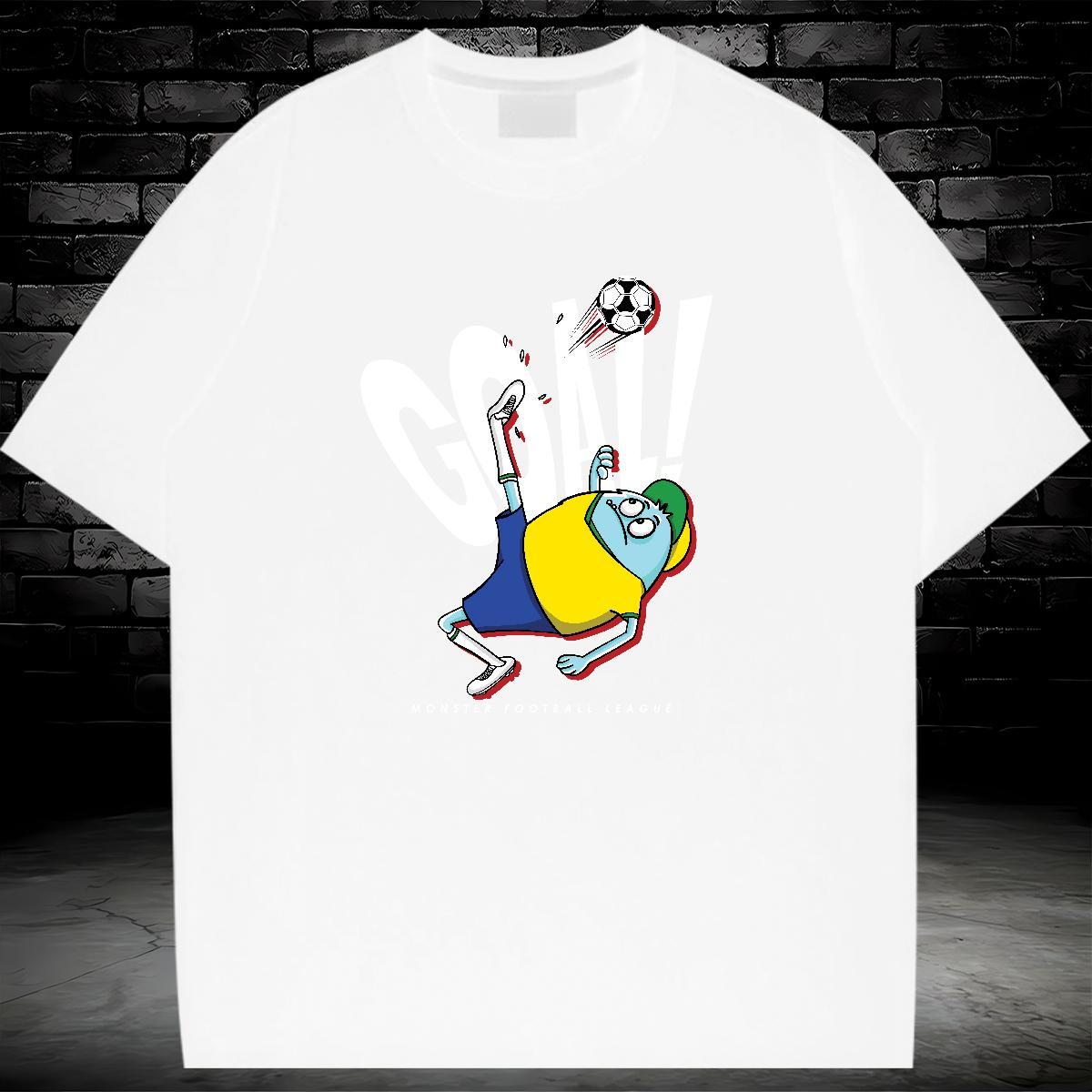 5A Tshirt for Man Woman 230g Pure Cotton USA Summer Casual T Shirts Women O Neck Short Sleeves Cartoon Printing L-4XL Tshirts
