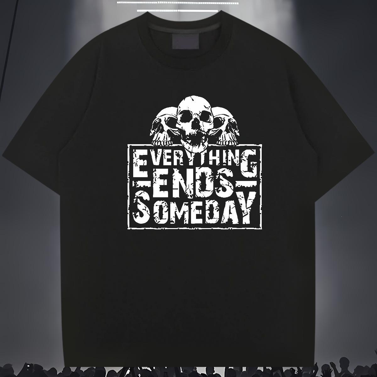 Cool Design T-Shirts 230g Pure Cotton skull Casual Beach Customized Print Crew Neck Tshirt for Man Woman 2024 DIY Tops Tees
