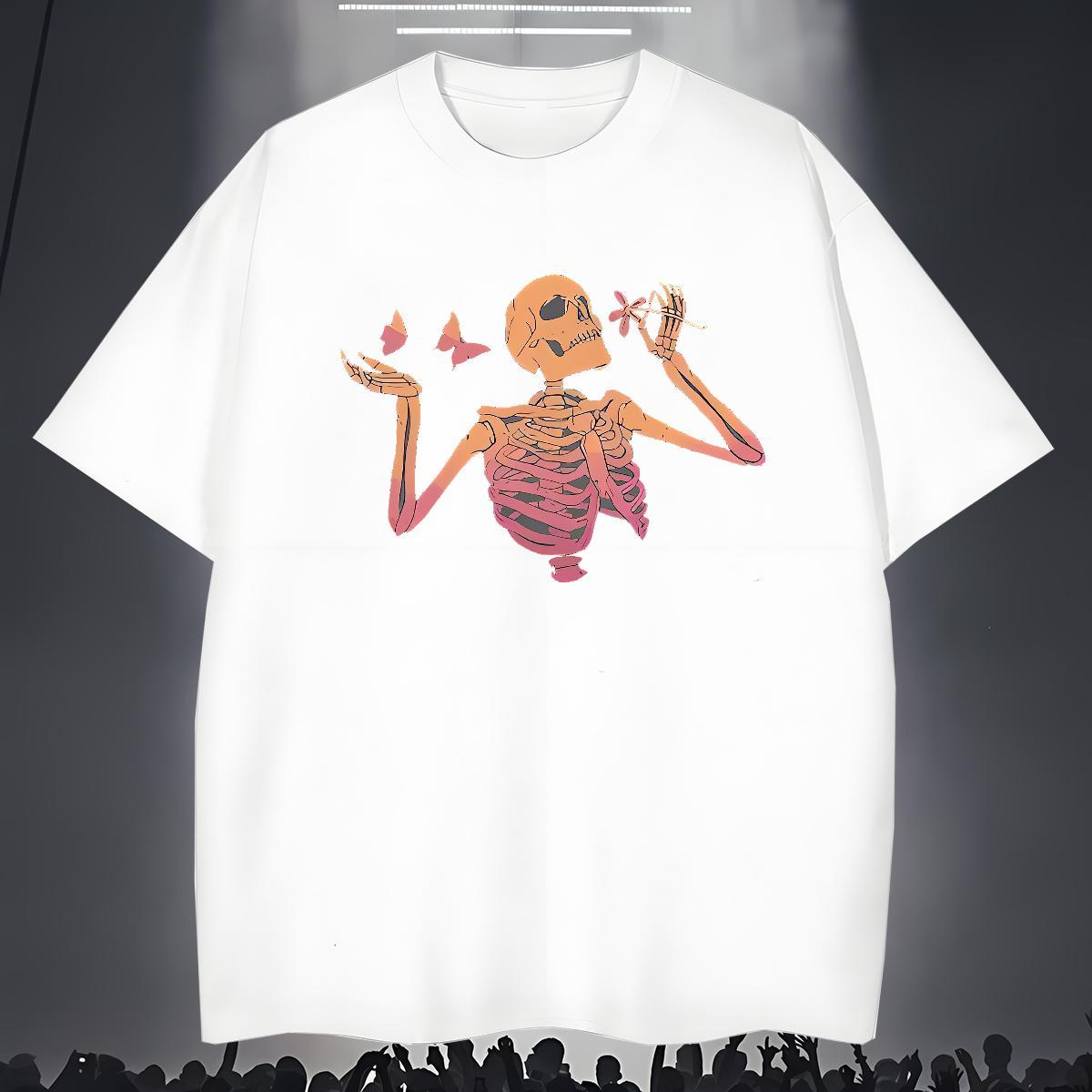 Designer T Shirt For Man 100% Cotton 230g butterfly High Street Hip Hop Graphic Breathable Short Sleeve Men Tees Custom Tshirts