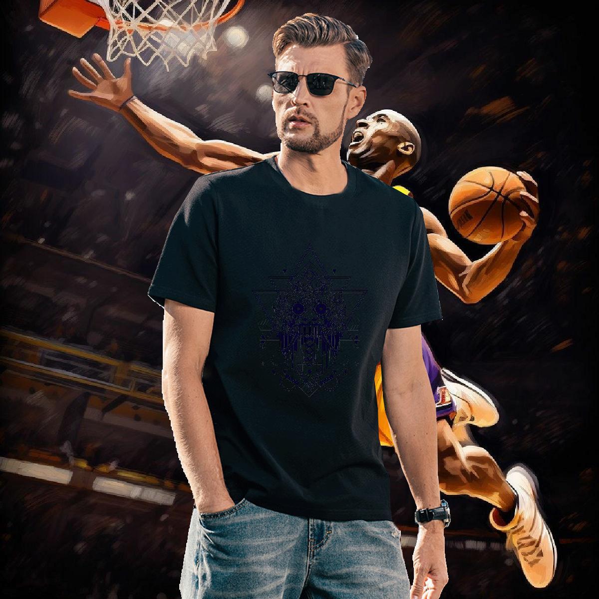 Classic Man T Shirts 230g Pure Cotton eye of the devil Casual Daily Wear Oversized 4XL Short Sleeve Soft Tshirt for Man Woman Wholesale Tops Tees