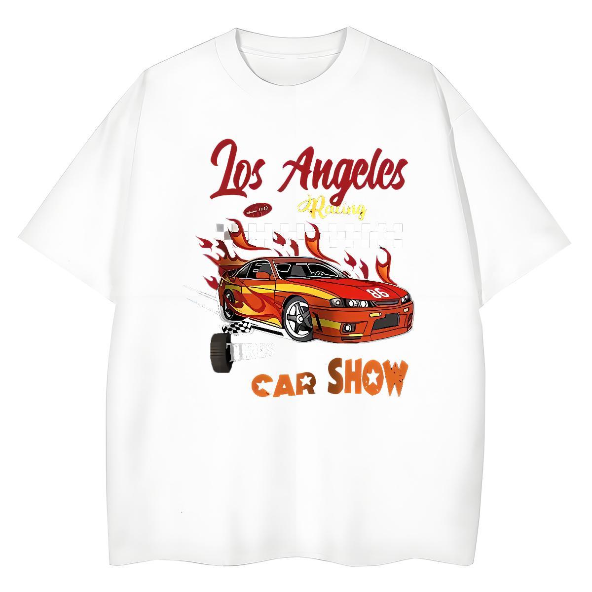 Free Shipping Tshirts car Daily Outfit 230g 100% Cotton Tops Tees Pure Cotton High Quality Mens T Shirts Plus Size Custom