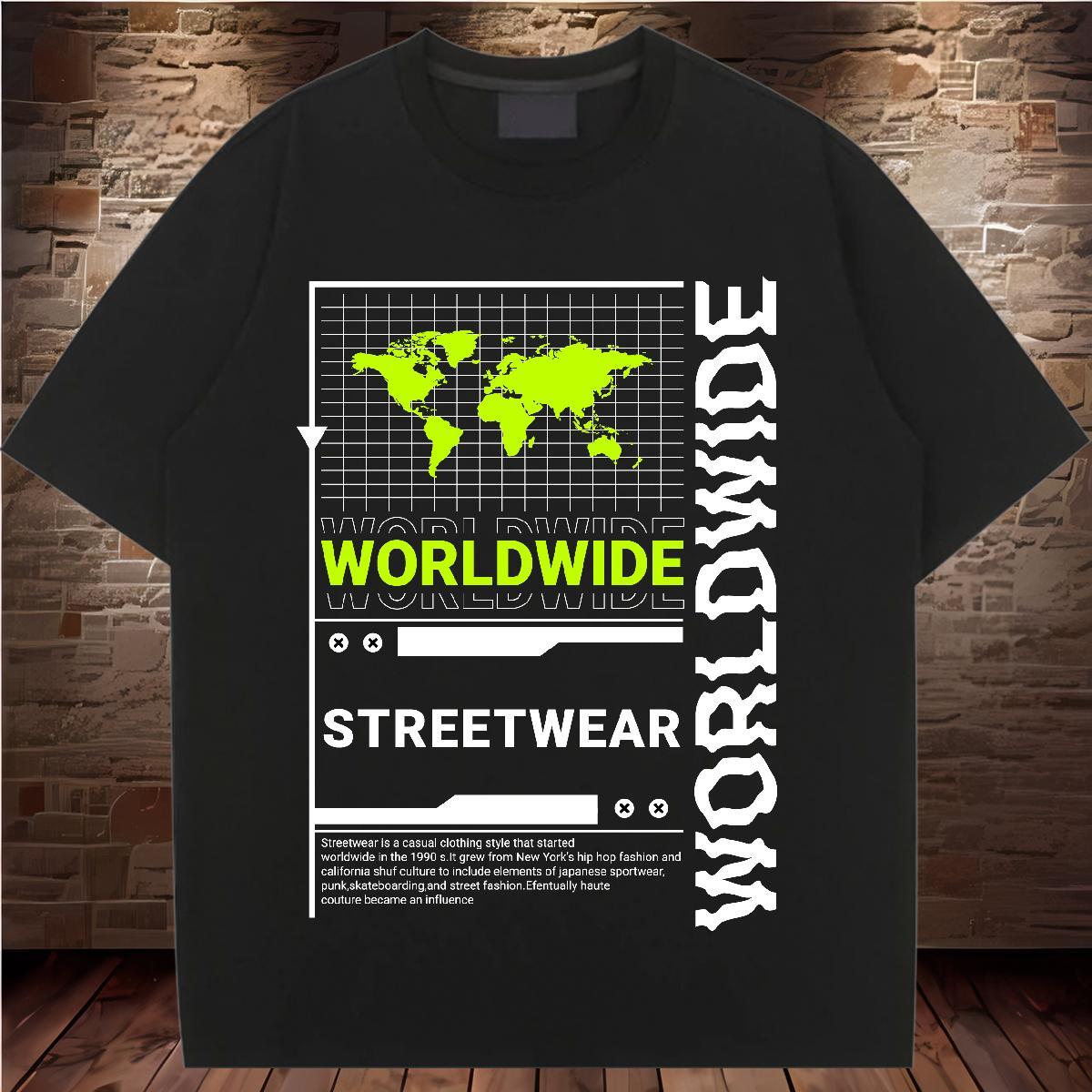 Wholesale Couples T Shirts 230g Pure Cotton worldwide Daily Outfit T-Shirts for Women Breathable Crew Neck DIY Anime Clothes Shirt