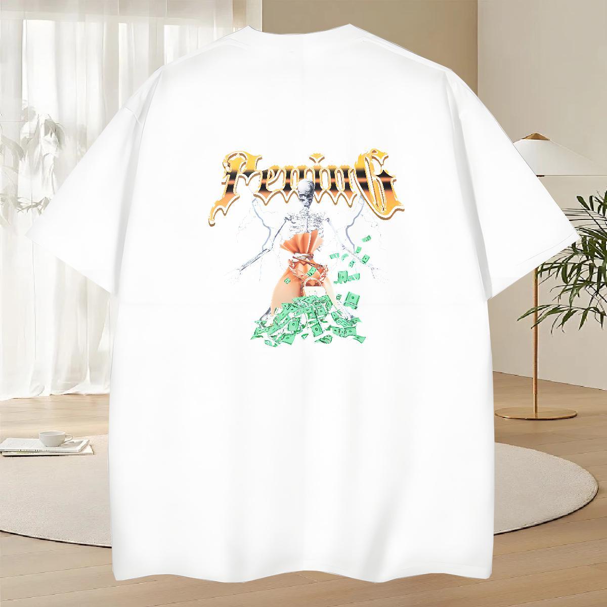 Comfortable Men T Shirts 100% Cotton 230g skull Sports Casual Customized Print Breathable Short Sleeve Men Tees Designer Fashion Clothings