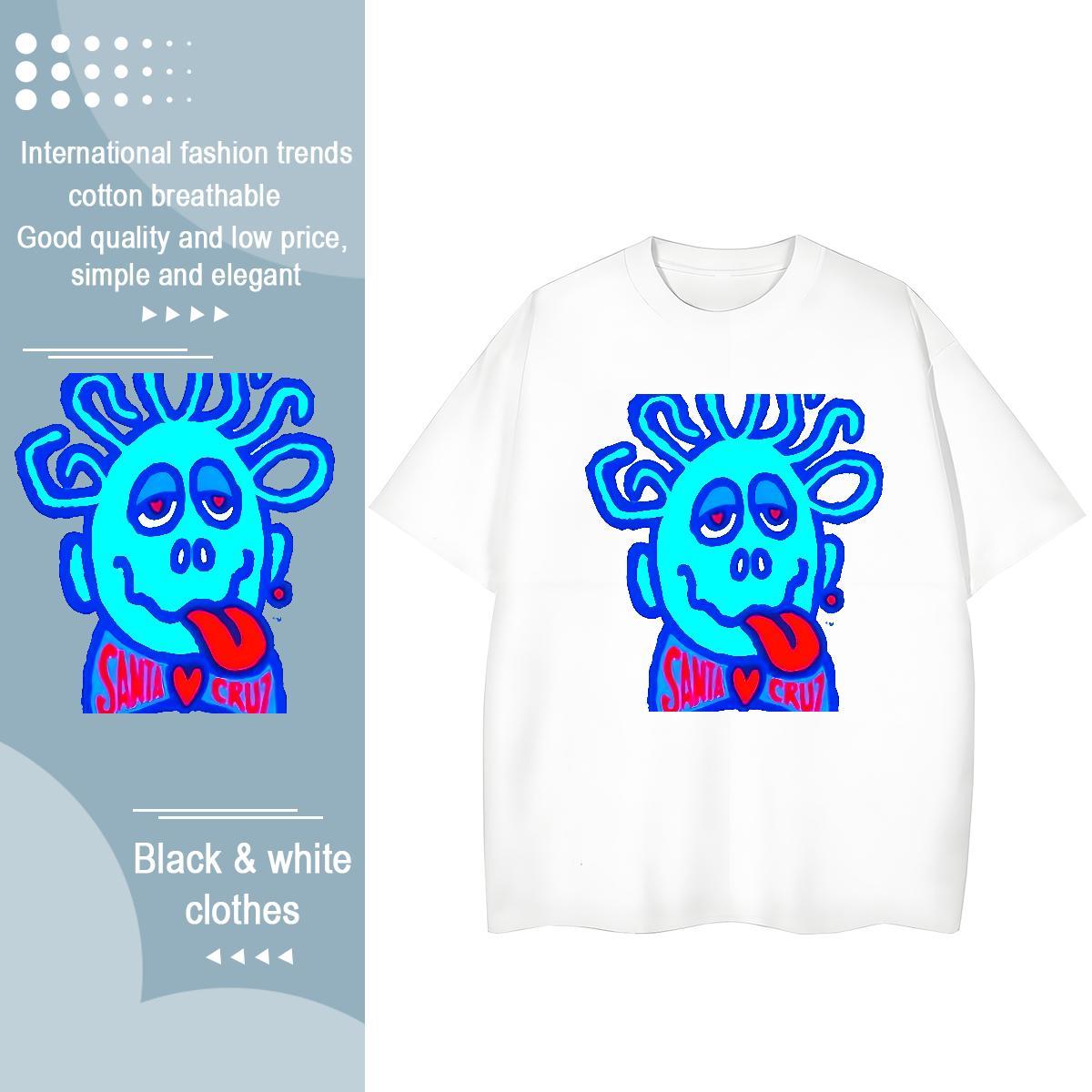 Free Shipping Unisex Tshirts 230g 100% Cotton cute Home Outdoor T Shirts Women Breathable Crew Neck Customized Polos