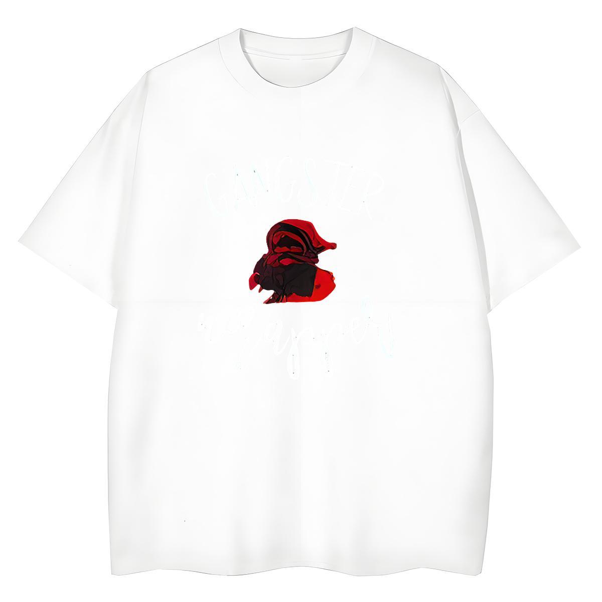 Free Shipping T shirt 230g 100% Cotton rose Casual Daily Wear Anime Pure Cotton Tshirts Fashion Casual Clothes