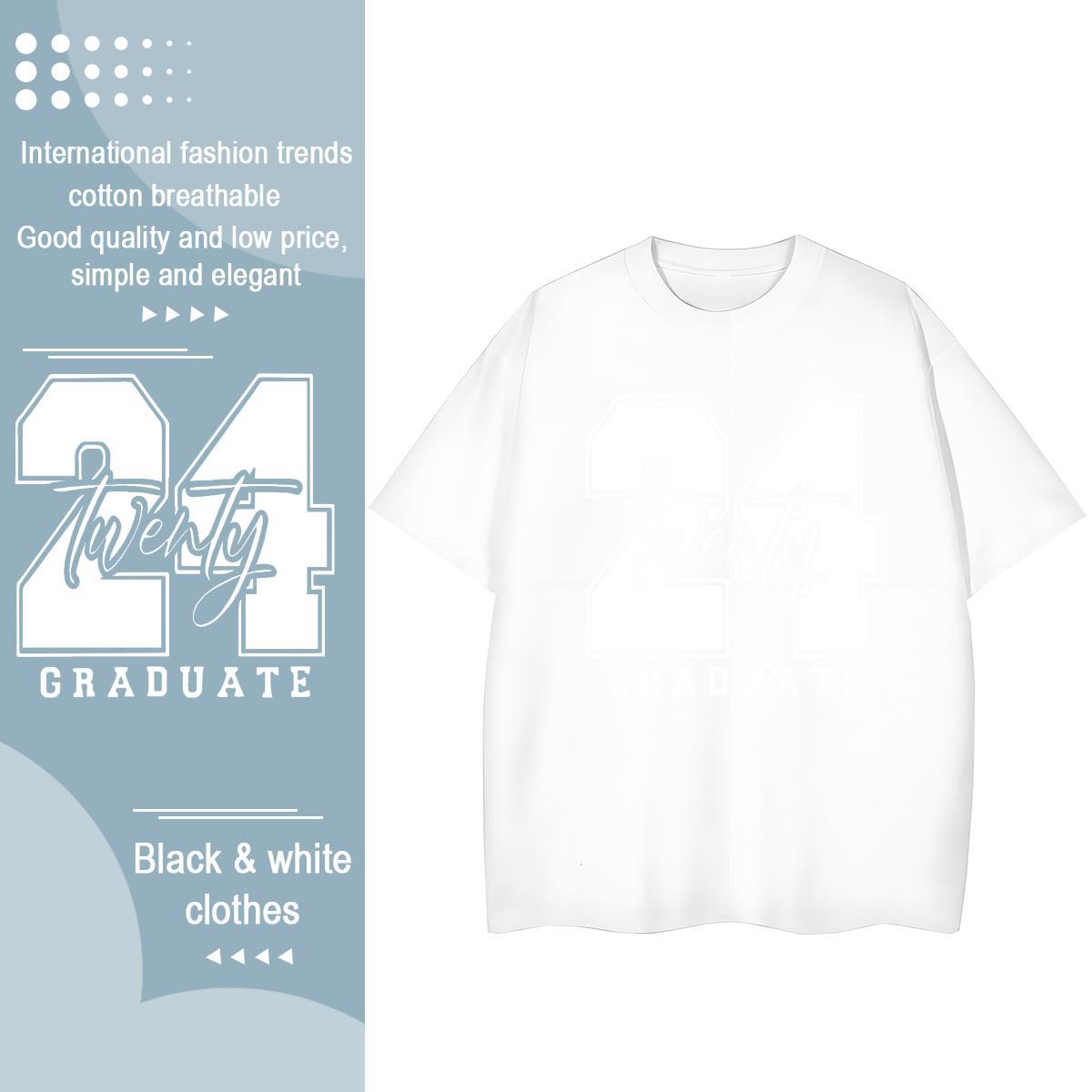 Brand T Shirt For Man 230g 100% Cotton letter High Street Hip Hop Asian Size Round Neck Short Sleeve Men Clothes T-Shirt Fashion New Tee Shirt