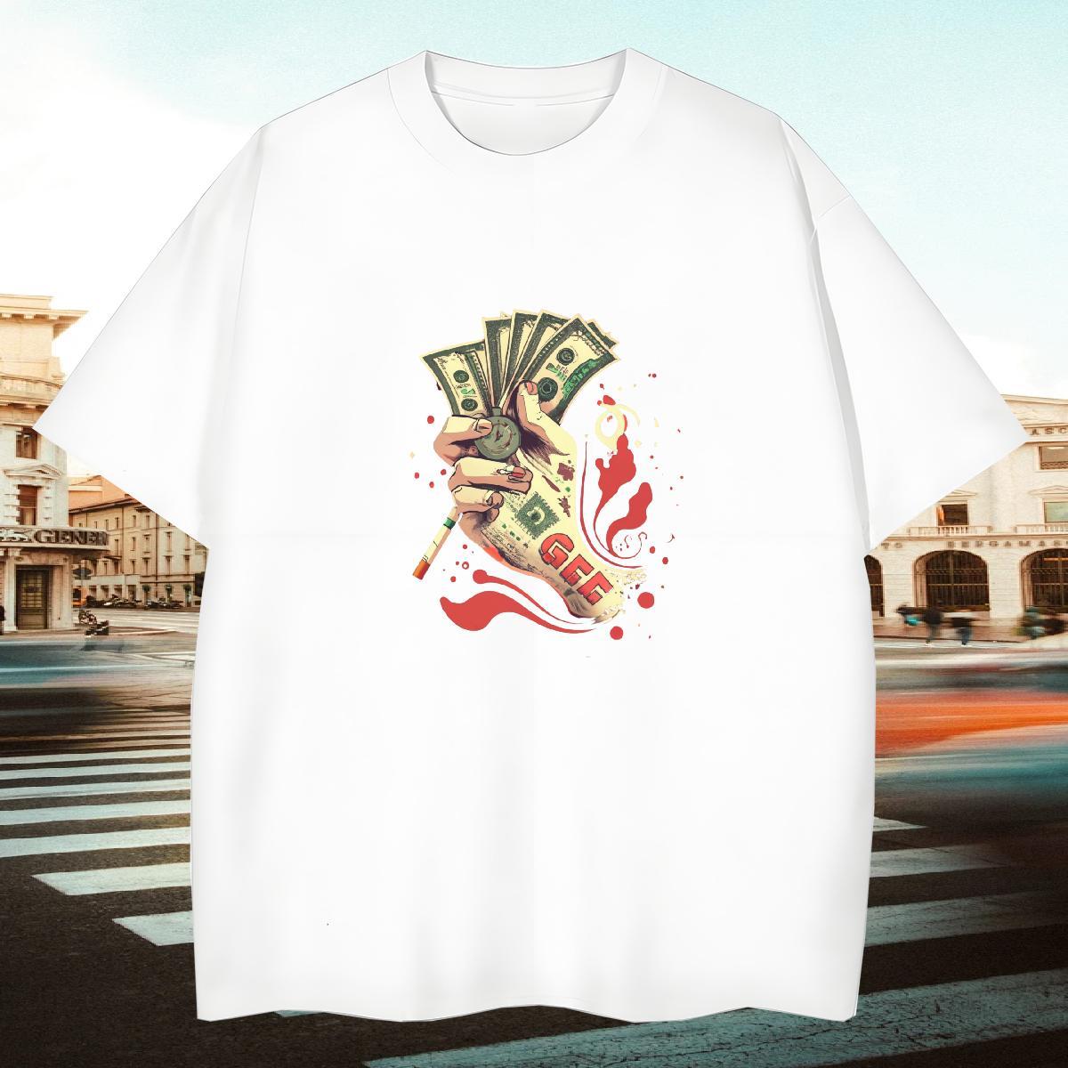 Designer Man T Shirts 230g Pure Cotton skull Street wear Hip Hop DIY Anime Breathable Short Sleeve Couples T Shirts Free Shipping Clothings