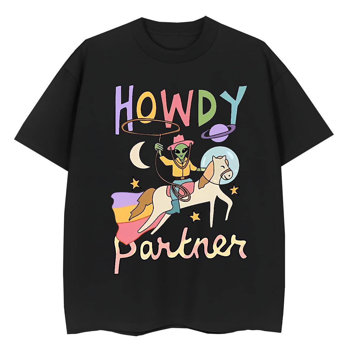 Female Couples T Shirts 230g 100% Cotton painting Hip Hop Street T Shirt For Woman O-Neck Short Sleeve Custom Printed Tee Shirt