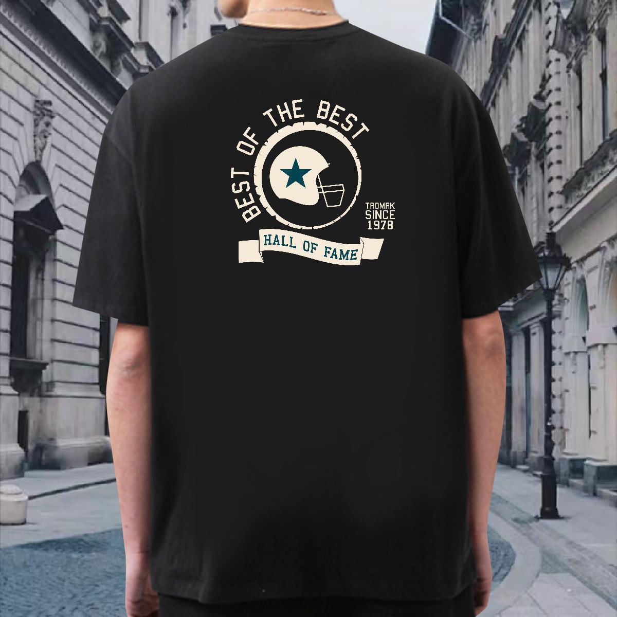 TOP Quality T-Shirts 230g 100% Cotton letter Summer Casual Black White Round Neck Short Sleeve Tshirts Fashion Design Tops Tees
