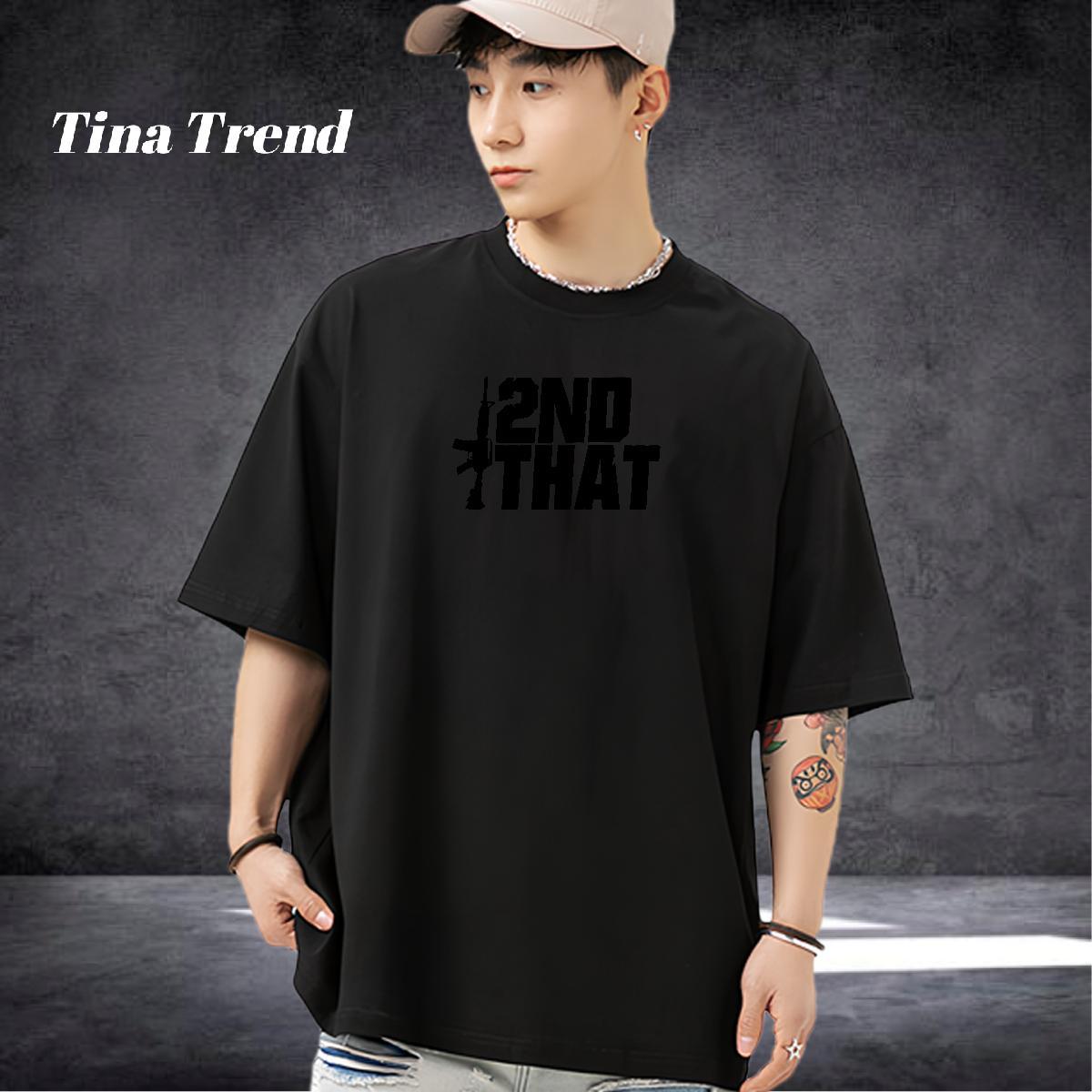 Popular T Shirts Men 230g 100% Cotton letter Hip Hop Custom Cartoon Crew Neck Men Tshirts 2024 New Tops Tees