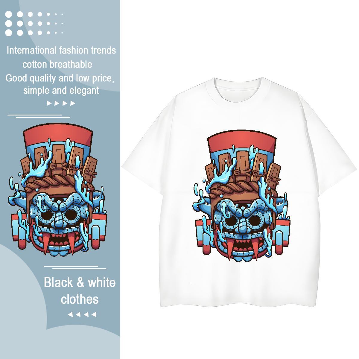 Popular Womens Tshirts 100% Cotton 230g scare Home Outdoor T shirt Breathable Short Sleeve Customized Print Polos