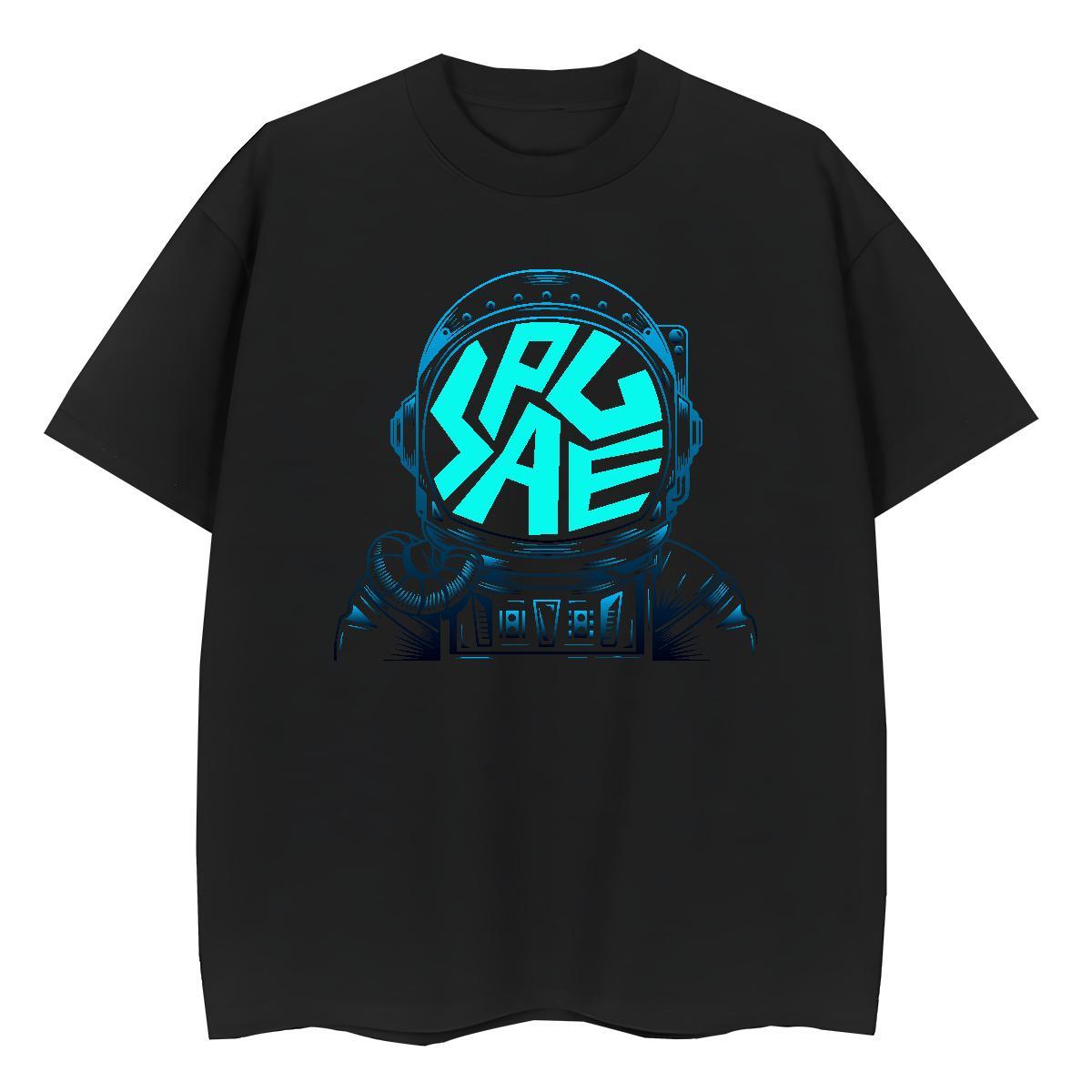 Loose Woman Tshirt 230g 100% Cotton cosmonaut Street Women T Shirts O-Neck Short Sleeve Graphic Polos