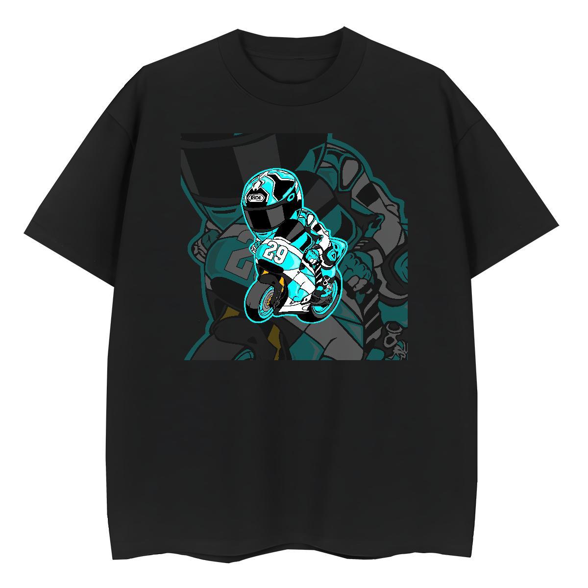 Loose T-Shirts 230g 100% Cotton portrait Street Wear DIY Breathable Men Tops Tees Wholesale Tees Shirts