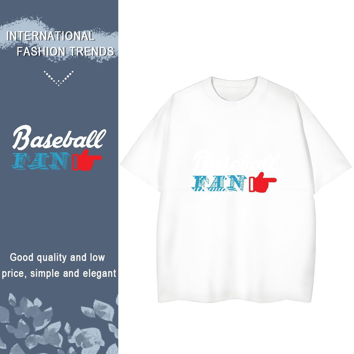 5A Tshirt for Man Woman 230g 100% Cotton letter Spring Summer T shirt Round Neck Short Sleeve Cartoon Anime Top Shirts