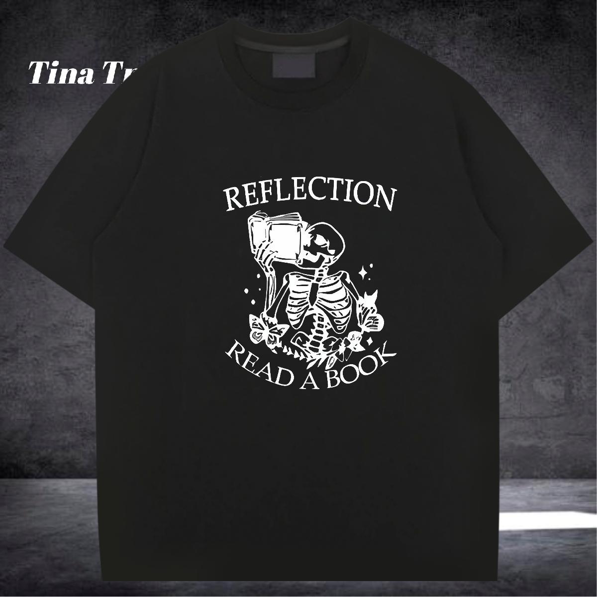 Comfortable Mens T Shirts 230g Cotton skull Street Casual Custom Printed Breathable Men Tops Tees Fashion Design Tees Shirts