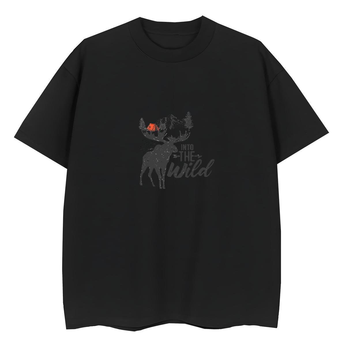 Free Shipping Men T Shirts 230g 100% Cotton mountains Anime Printing Street Oversized 4XL O-Neck Short Sleeve Men Clothes T-Shirt 2024 New Tshirts