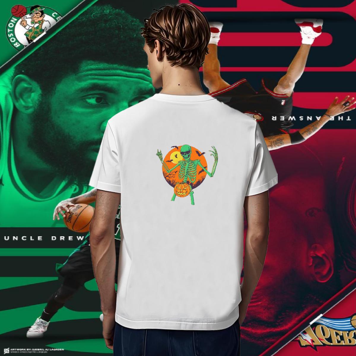 TOP Quality T-Shirts for Men 230g Cotton skull Hip Hop DIY Printed Round Neck Short Sleeve Men Tshirts Wholesale Clothings
