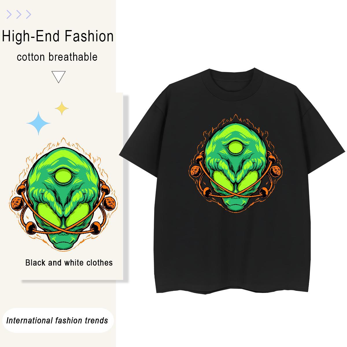 Unisex Man T Shirts 230g 100% Cotton ET Casual Anime Short Sleeve O-Neck Men Tshirts Stylist Wear