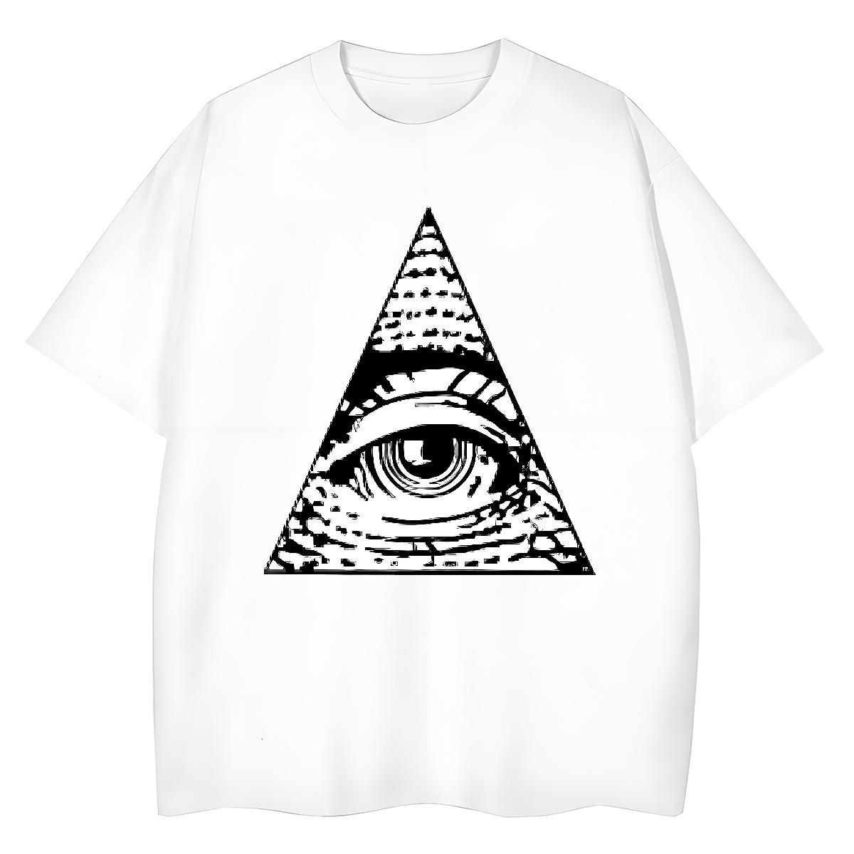 High Quality T shirt 230g Pure Cotton eye of the devil Sport DIY Anime Breathable Crew Neck Men Tshirts DIY Customized Tops Shirt