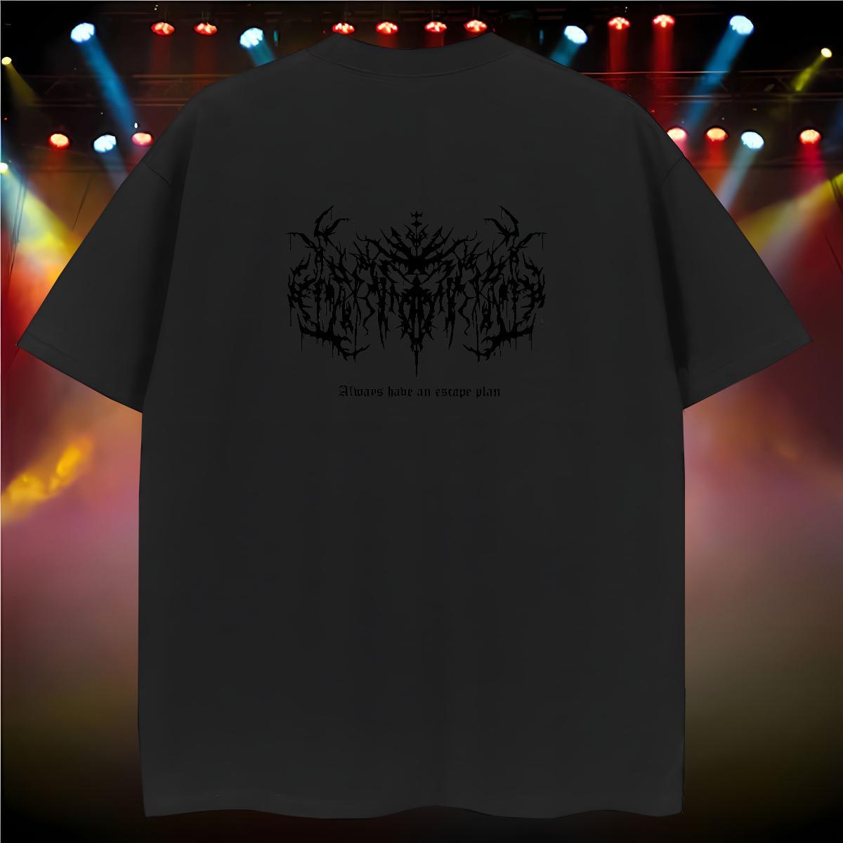 Brand Mens T Shirts 230g Pure Cotton The Cross Street Black Oversized Short Sleeve O-Neck Tshirts Free Shipping Clothings