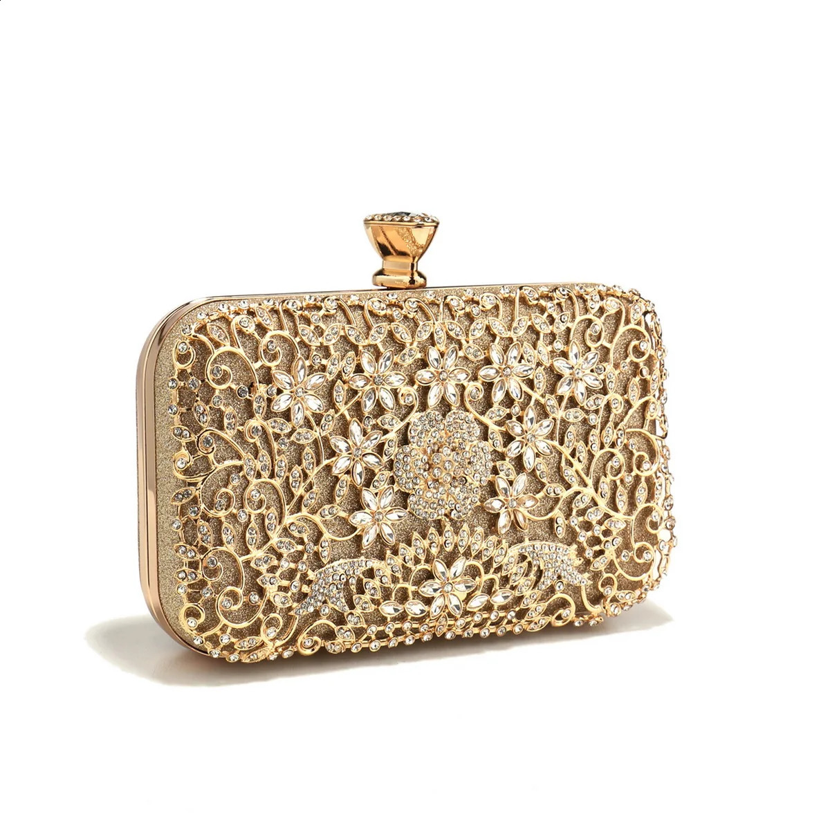 Hollow Out Style Diamonds Clutch Metal s Evening Bags Flap Party Wedding Handbags Purse 240824Z