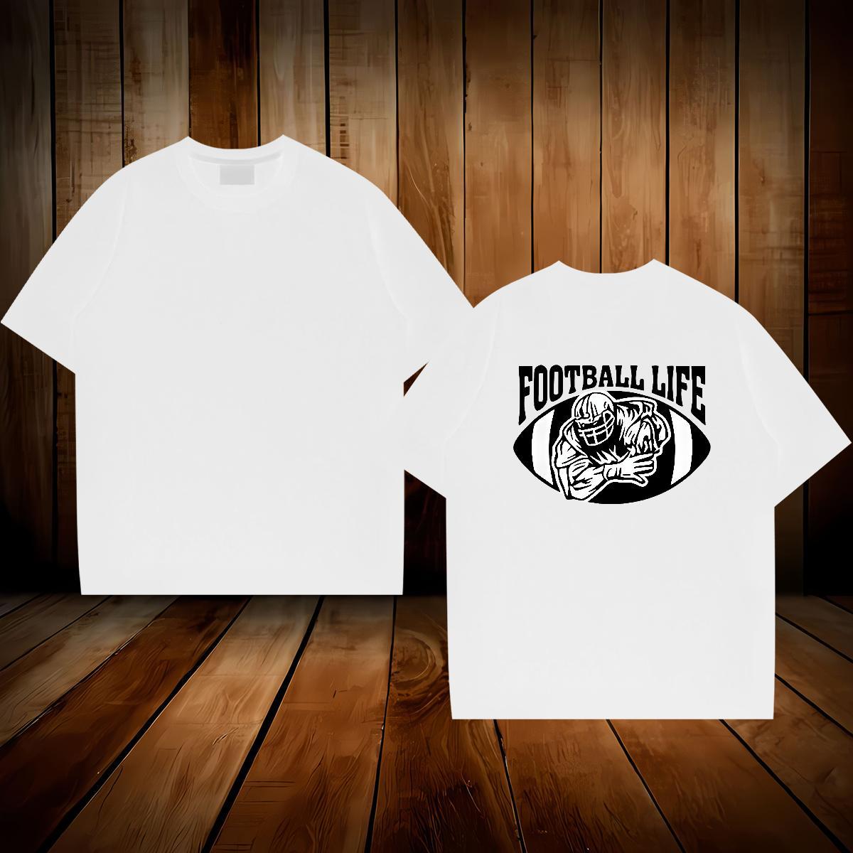 Cool Design Mens T Shirts 230g Pure Cotton rugby Sport DIY Logo Oversized Crew Neck Men Tshirts New Arrival Tees