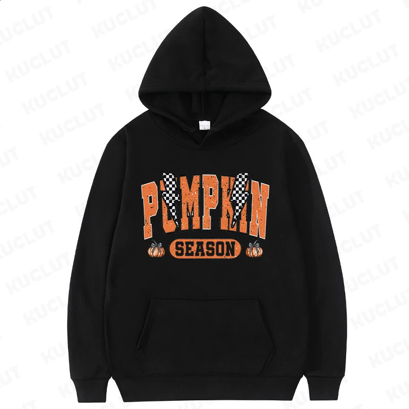 Harajuku Fun Halloween Pumpkin Season Print Hoodies Women Fall Vibes Long Sleeve Sportwear Sweatshirt Vintage Women Streetwear 240824