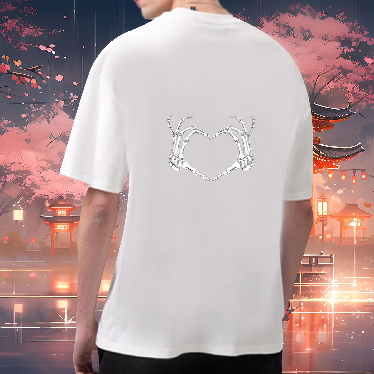 Soft T-Shirts 230g Cotton skull Daily Outfit Oversized 4XL Short Sleeve Soft Tshirts Fashion Casual Tees
