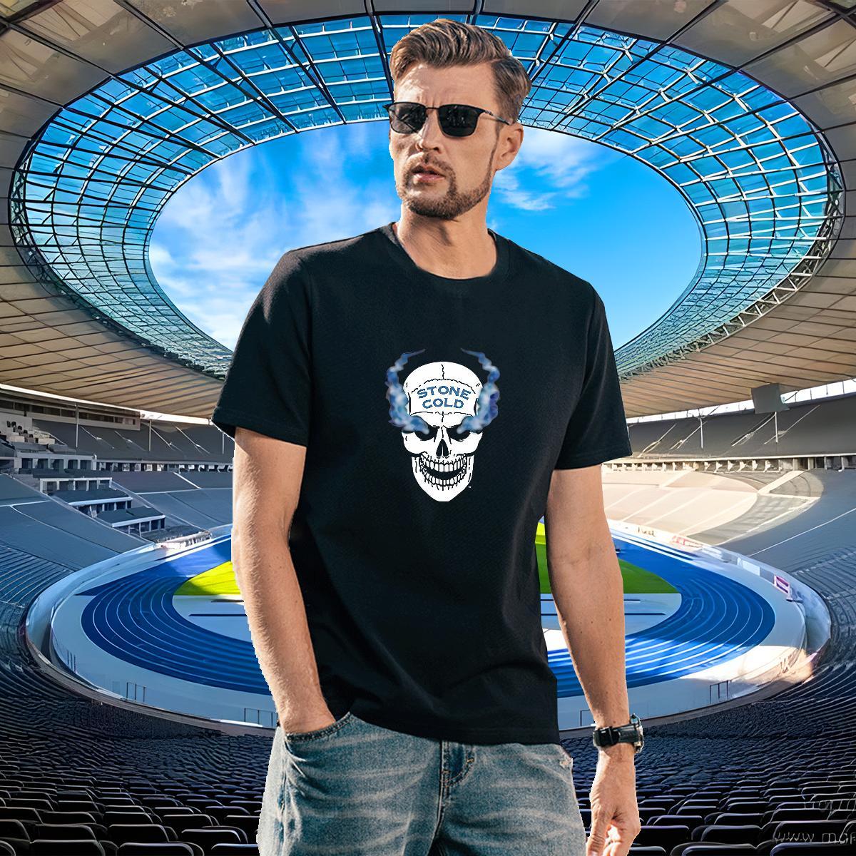 TOP Quality T-Shirts 230g Pure Cotton skull Street Casual Customized O-Neck Short Sleeve Men Tees DIY Customized Clothes
