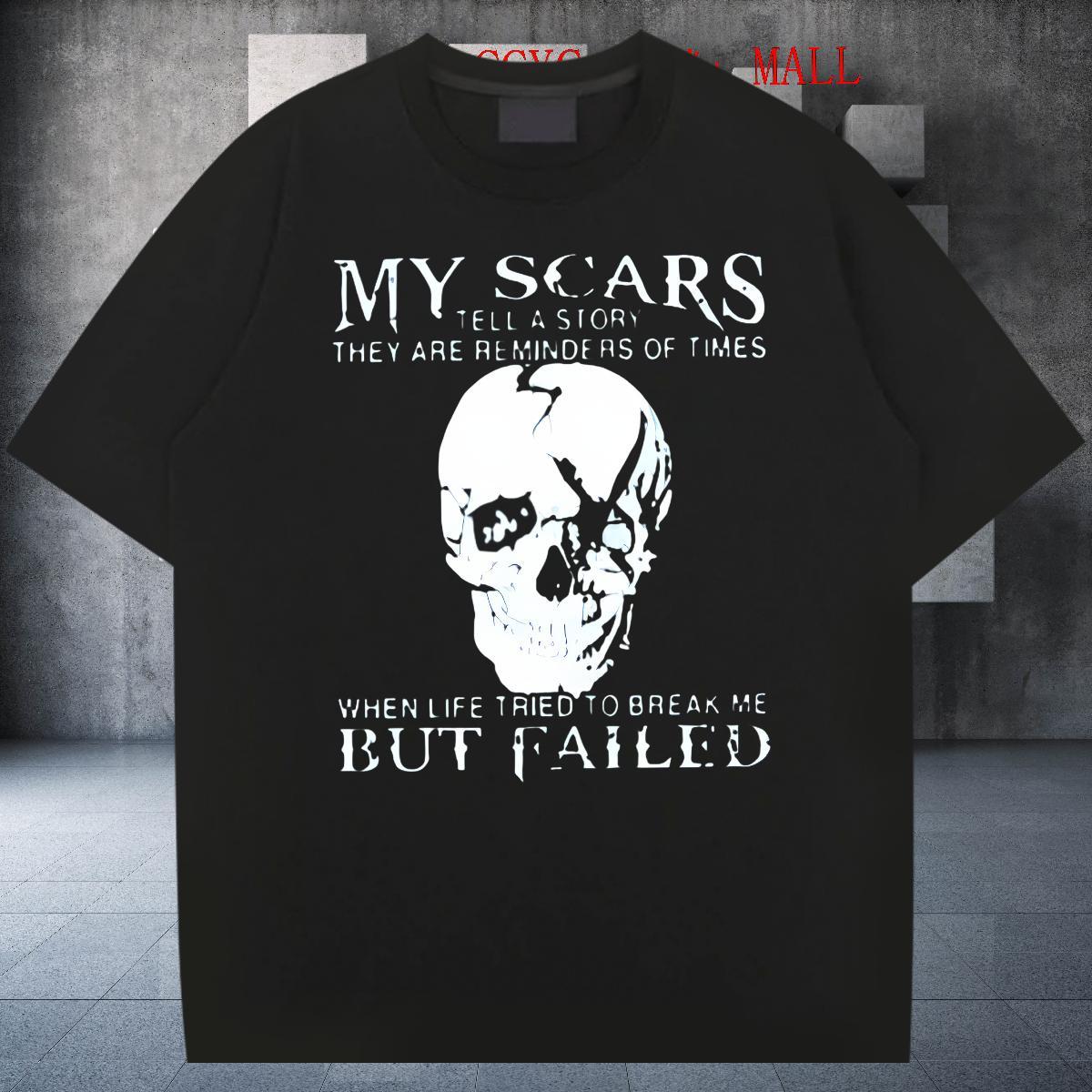 TOP Quality T shirt 230g Pure Cotton skull Anime Printing Street Custom Big Size Short Sleeve O-Neck Men Tops Tees Brand Tshirts