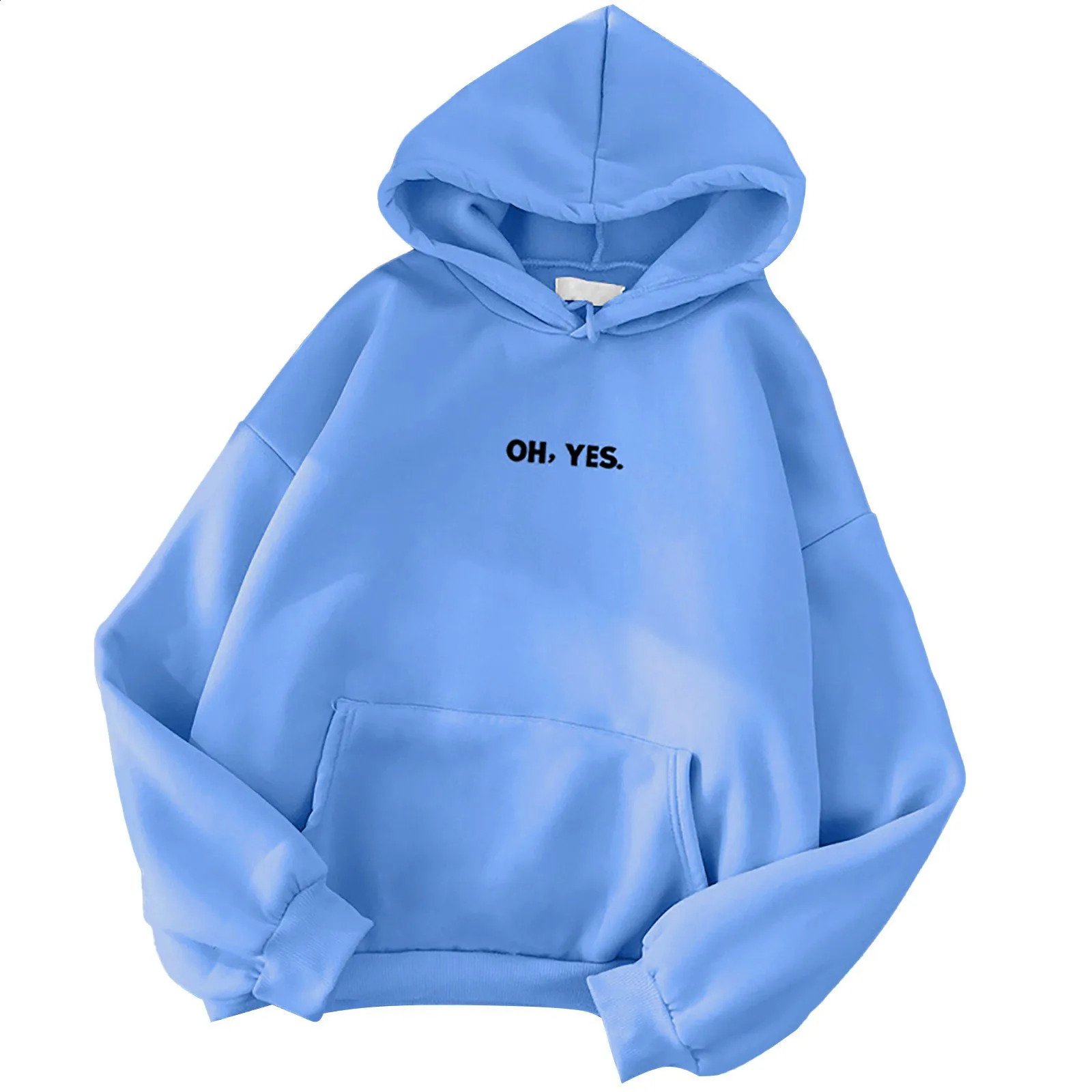 WomenS Casual Loose Letter Printed Autumn And Winter Hoodie With Fleece Loose Fleece Hooded Pullover Sportwear Y2k Ropa 240824