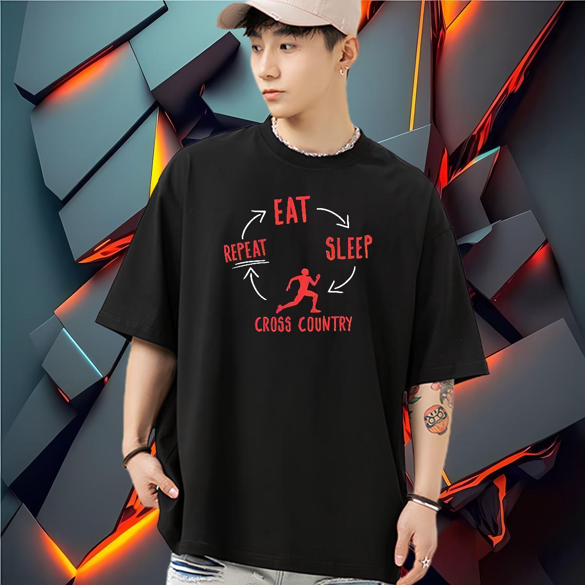 Comfortable Mens T Shirts 100% Cotton 230g letter Casual Beach Anime Breathable Short Sleeve Men Tees Fashion Casual Tops Shirt