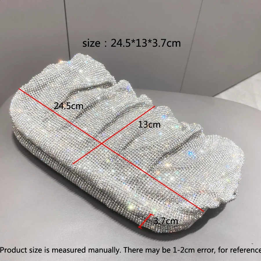 Shiny handle s Handmade Evening Clutch Bags Folds Purses And Handbags Wedding Party High Quality 240824Z