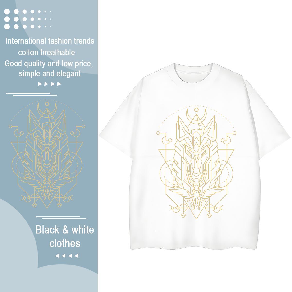 Popular Woman Tshirt 100% Cotton 230g totem Casual T-Shirts for Women Comfortable DIY Printed Tshirts