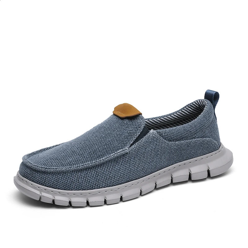 Soothing breathable canvas shoes mens outerwear slip in summer sports shoes comfortable casual mens shoes lightweight mens driving 240823