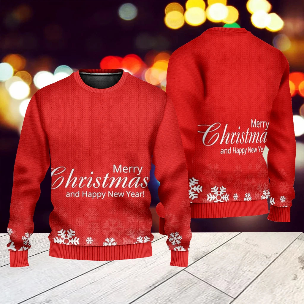 2023 Selling Customized Christmas Funny Cute Sweater Womens Spring Autumn 3D Printed Halloween 240824