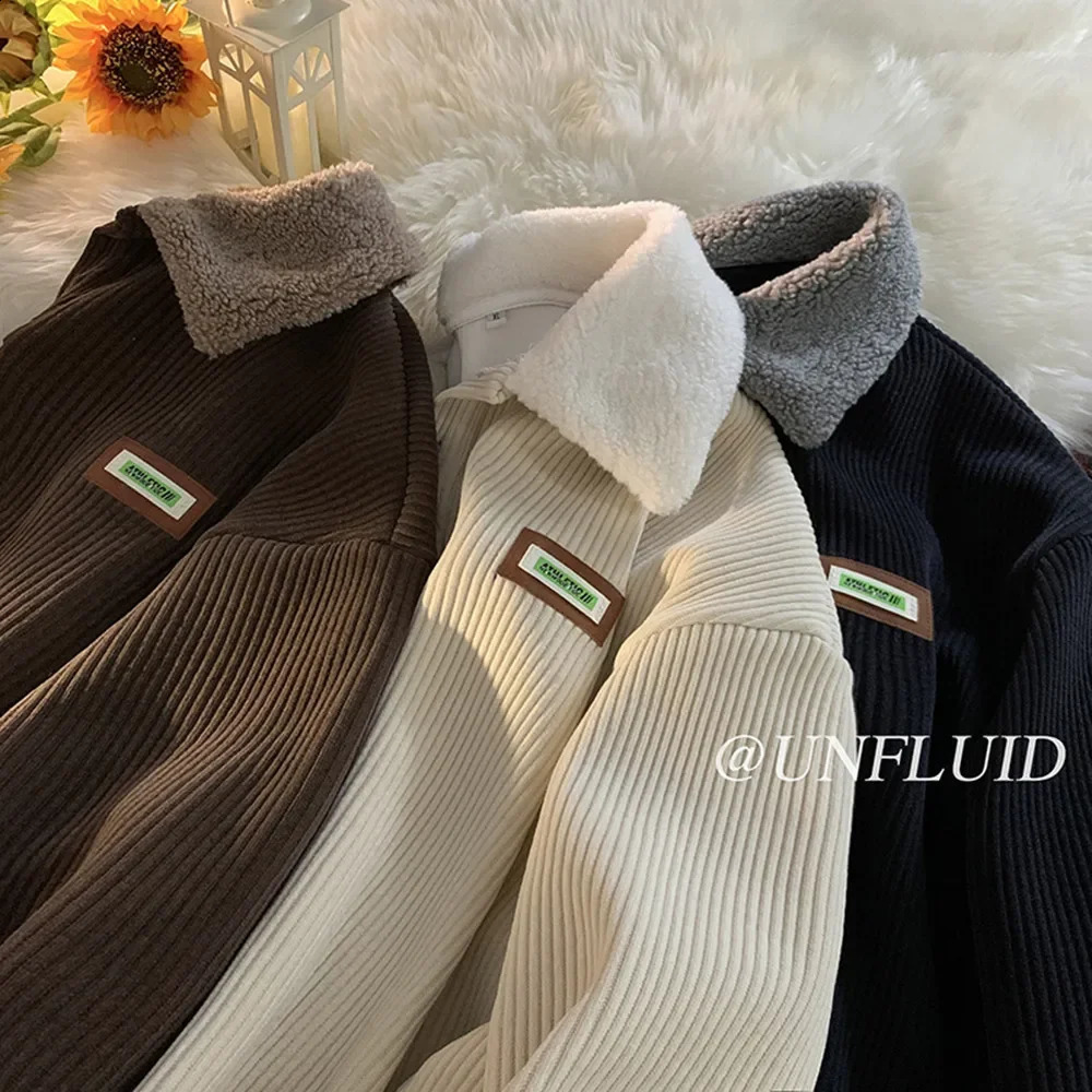 Trendy Hong Kong Style Color Block Long Sleeve Polo Shirt For Men Embroidery Letter Vintage Fit Half Zip Sweatshirt 240824