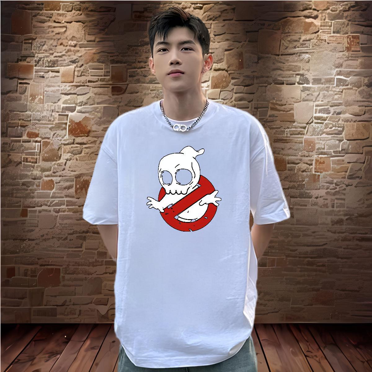 Brand T-Shirts for Men 100% Cotton 230g skull High Street Hip Hop Customized Crew Neck Tshirts New Designer Tees Shirts