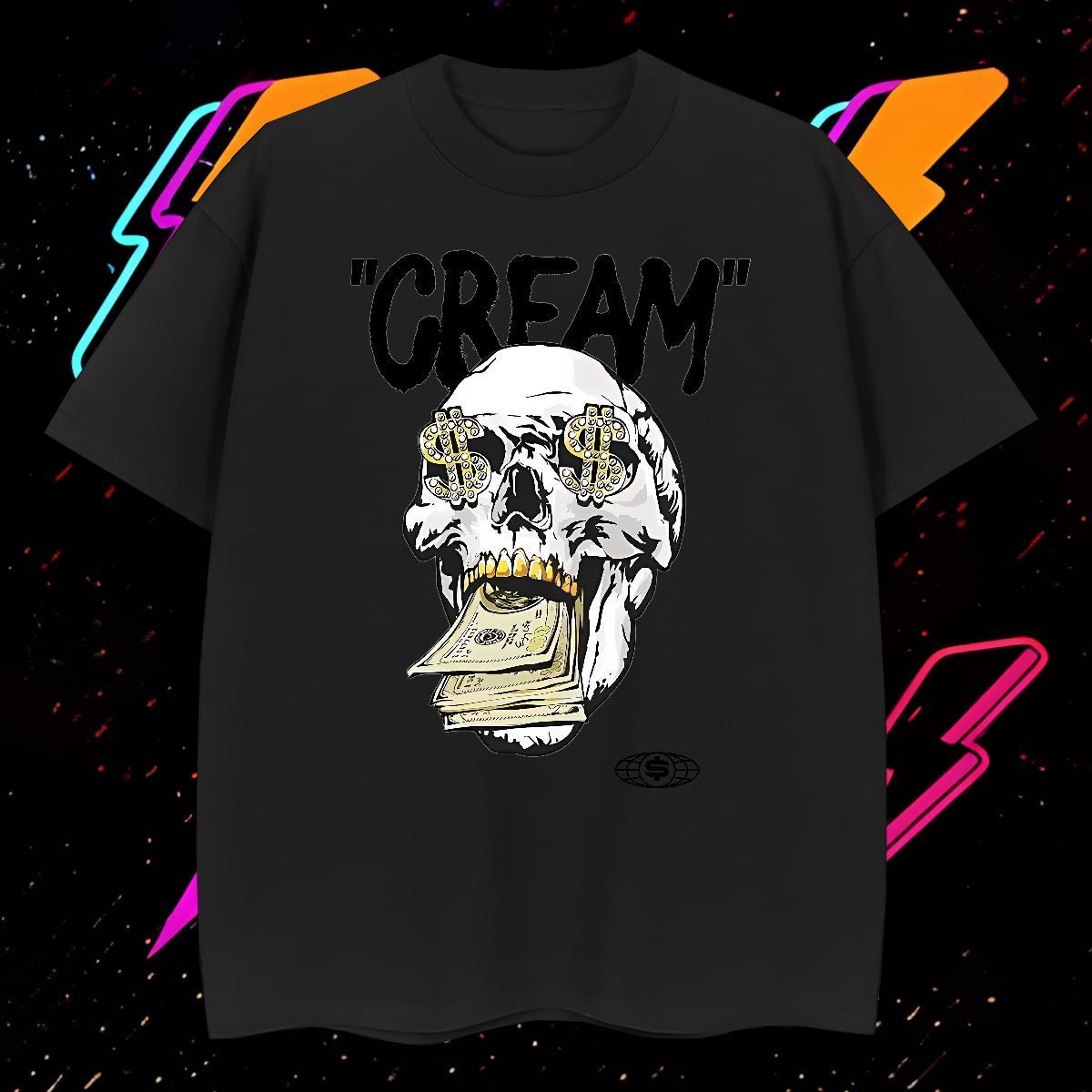 Wholesale Man T Shirts 100% Cotton 230g skull Anime Printing Street Plus Size Cartoon Short Sleeve Soft Men Tshirts Customized Top Tees