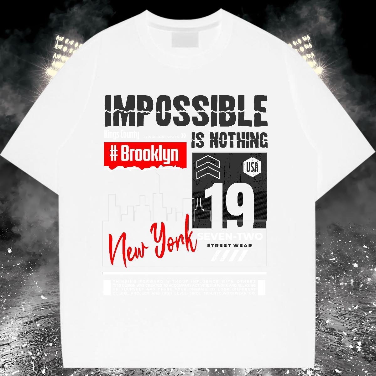 Unisex Women Tees 230g Pure Cotton NEW YORK Street T shirt Breathable Short Sleeve DIY Anime Tee Shirt