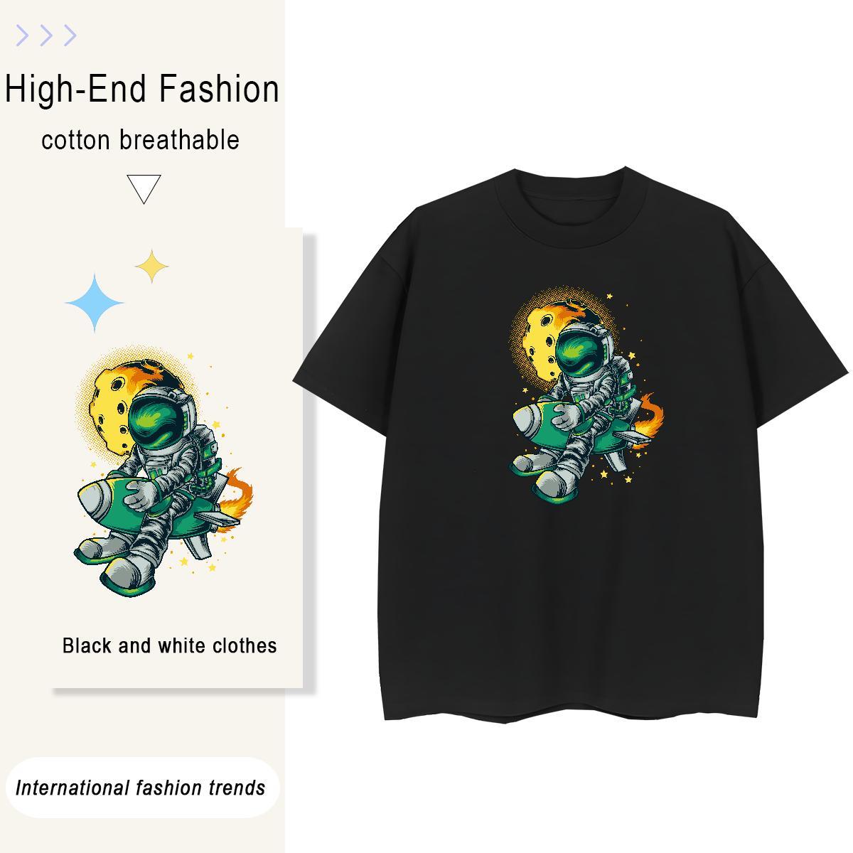 Designer Nice Couples T Shirts 230g Pure Cotton universe Casual Beach Women T Shirts Comfortable Anime Print Tees Shirts