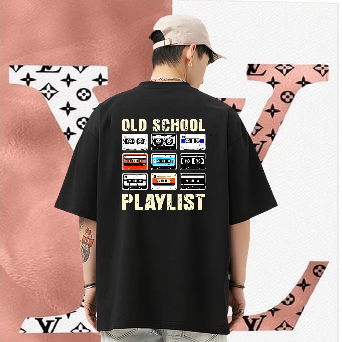 Designer Fashion Couples T Shirts radio Street Casual 230g Cotton Tops Breathable Short Sleeve Soft Man T Shirts Cartoon Print